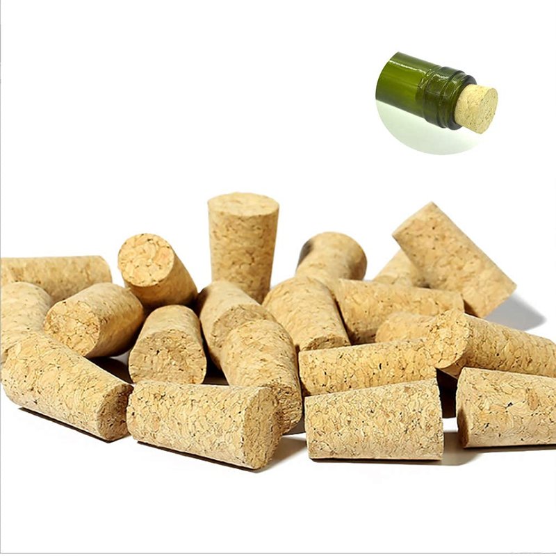 Enkrio 50pcs Natural Soft Wine Corks, Wine Making Crafts Wood Cork Stopper Replacement Corks For Wine Bottles