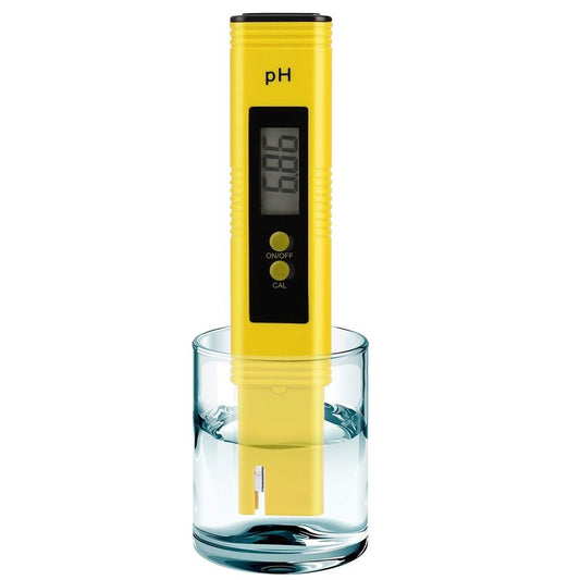 Digital pH Meter Tester Pen for Water, Pre-Calibrated, High Accuracy ±0.01, 0–14 pH Range, Pocket Size for Drinking Water, Pool, Aquarium & Hydroponics (Yellow)