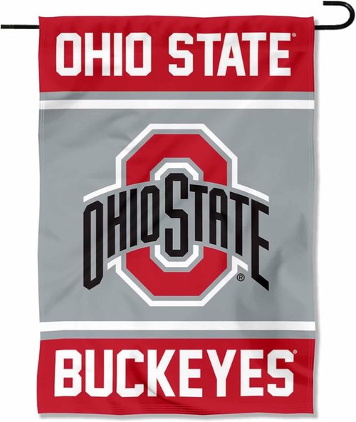 College Flags & Banners Co. Ohio State Buckeyes Garden Flag - Vibrant Design for Outdoor Decor