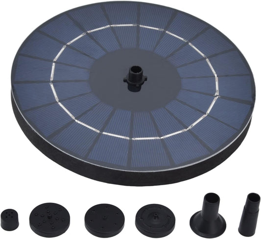 Solar Bird Bath Fountain Pump by 9V - 3.5W Free Standing Water Sprinkler with Solar Panel