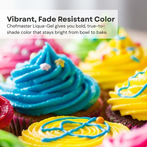 Chefmaster Leaf Green Liqua-Gel® Food Coloring - Vibrant Professional-Grade Dye for Icing & Fondant | 10.5 oz