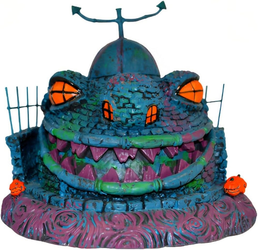 Bradford Exchange Tim Burton's Nightmare Before Christmas Clown House Figurine - Handcrafted & Glows Under Black Light, 7-Inch