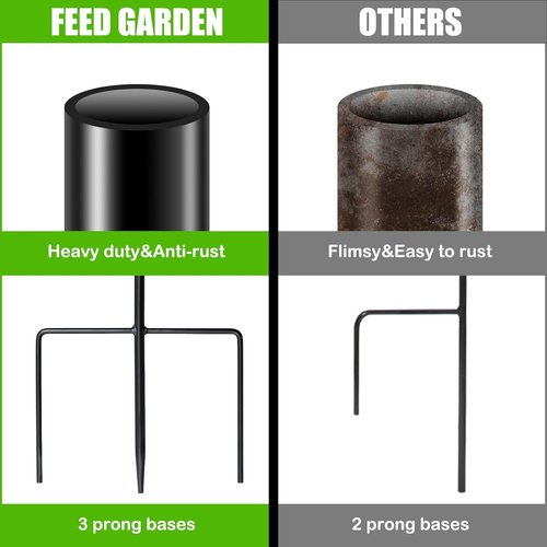 Feed Garden Adjustable 32-Inch Small Shepherd's Hooks - Perfect for Lanterns, Bird Feeders & Wedding Decor | 2 Pack