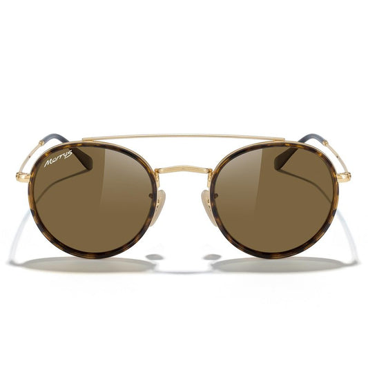 MERRY'S Retro Round Polarized Sunglasses - Unisex Double Bridge Sun Glasses