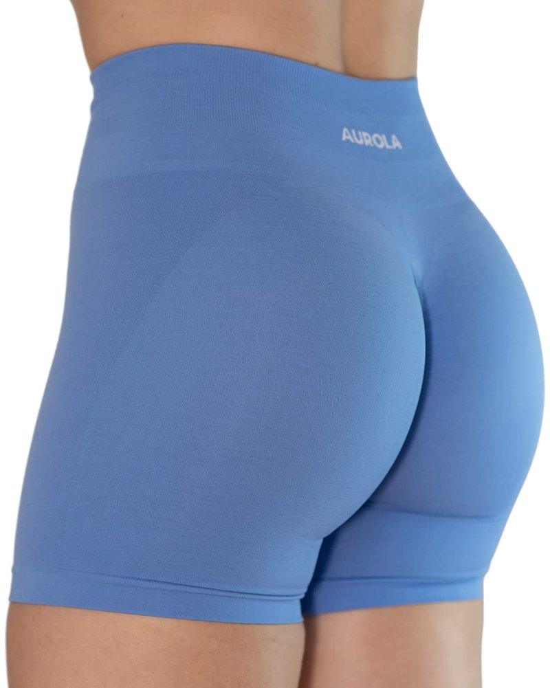 AUROLA Intensify V2.0 Women's Workout Shorts Athletic Running Shorts, Seamless High Waist Sport Gym Yoga Shorts 3.6 Lavender Lustre