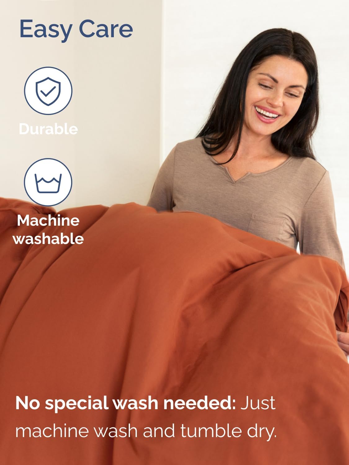 Skiennix Extra Deep Full Sheet Set - 6-Piece Breathable Cooling Bedding - Soft, Wrinkle-Free Terracotta