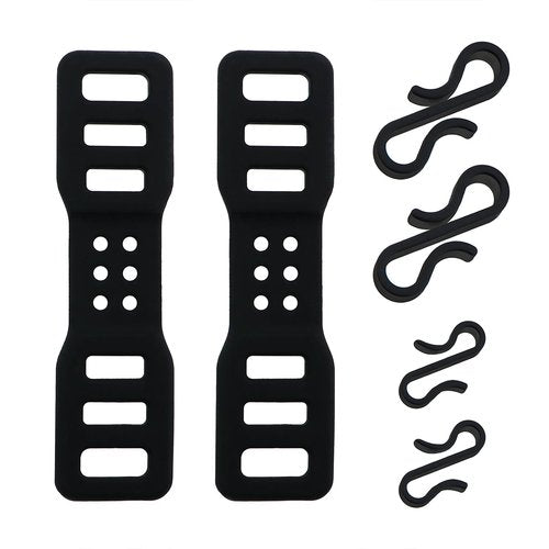 CChiai 2PCS 92x24mm Black Bicycle Silicone Strap with S Buckle Flashlight Mounting Strap Bicycle Accessory Mounting Strap for Bike Light and Flashlight