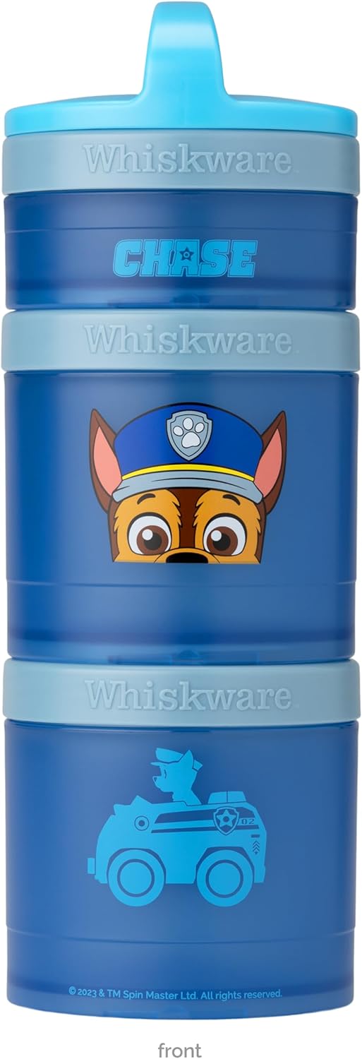 Whiskware Stackable Snack Containers - Durable Food Storage for Kids | Dishwasher Safe, Paw Patrol Design
