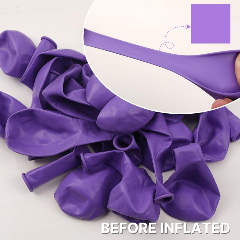 PartyWoo Purple Balloons 100 pcs 5 Inch Purple Latex Balloons for Birthday Baby Shower Anniversary Engagement Wedding Princess Bachelorette Bridal Shower Butterfly Party Decorations Purple-Y15
