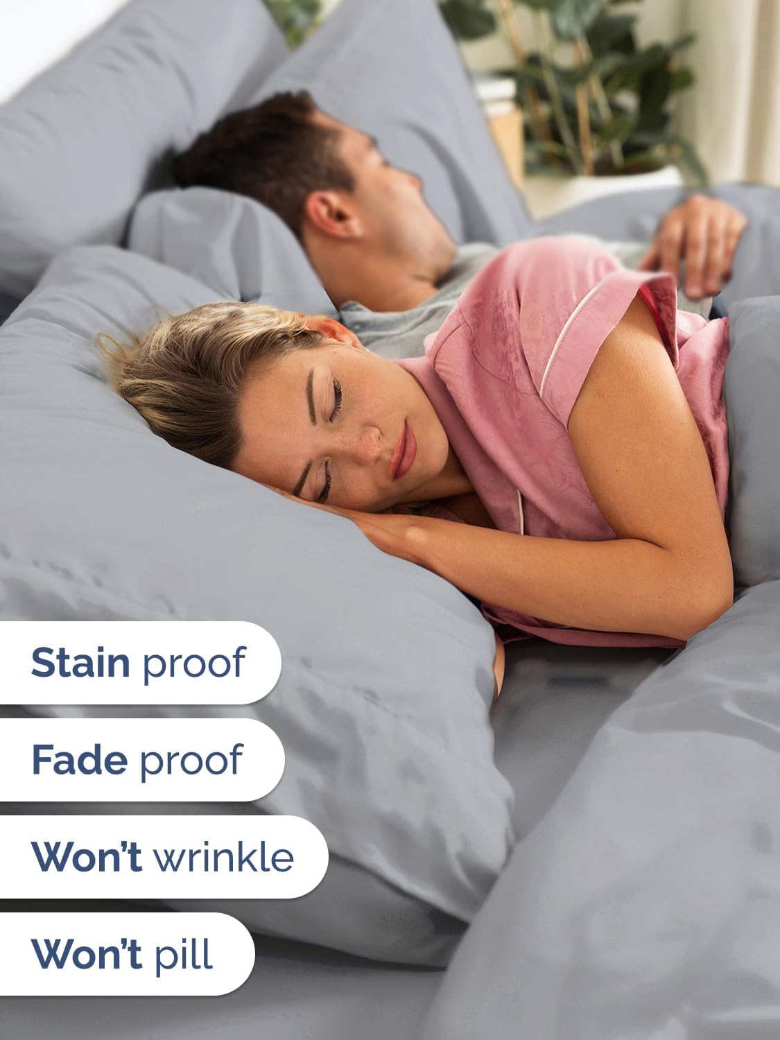 Skiennix Extra Deep Full Sheet Set - 6 Piece Breathable Cooling Sheets - Luxury Hotel Quality - Steel Blue