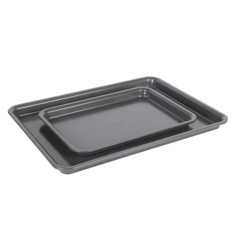 Babish 2 Piece Heavy Gauge Professional Carbon Steel Baking Sheet - Half Sheet & Quarter Sheet