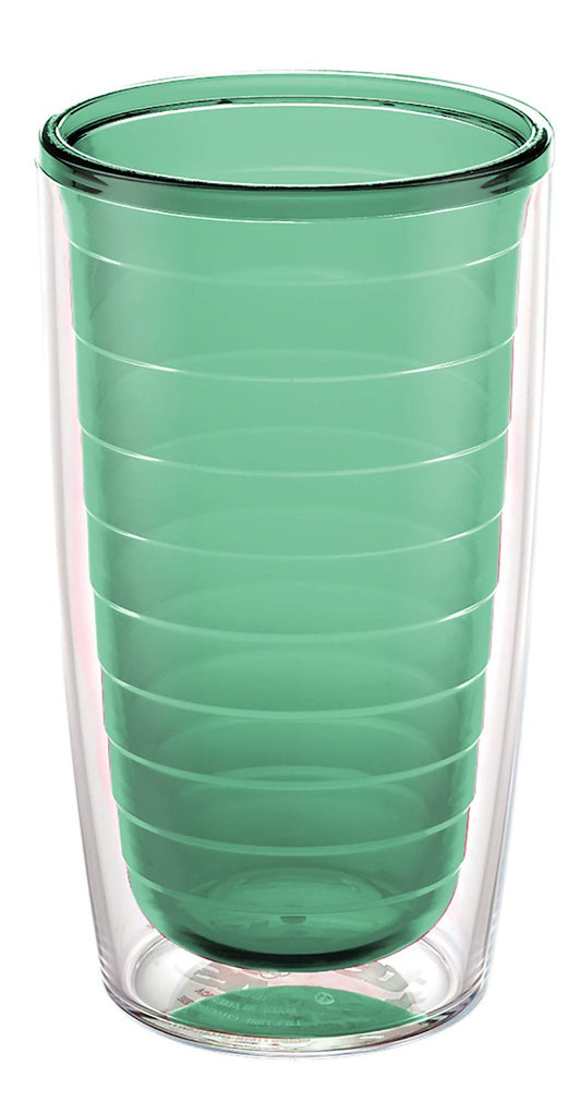 Tervis Clear & Colorful Tabletop Made in USA Double Walled Insulated Tumbler Travel Cup Keeps Drinks Cold & Hot, 16oz, Mangrove Green