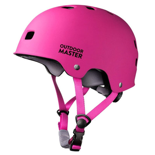 OutdoorMaster Skateboard Cycling Helmet - Two Removable Liners Ventilation Multi-Sport Scooter Roller Skate Inline Skating for Kids, Youth & Adults - XS - Pink