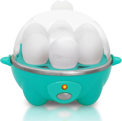 Elite Gourmet Electric Egg Cooker - 7 Egg Capacity for Soft, Medium, Hard-Boiled & Omelets | BPA Free