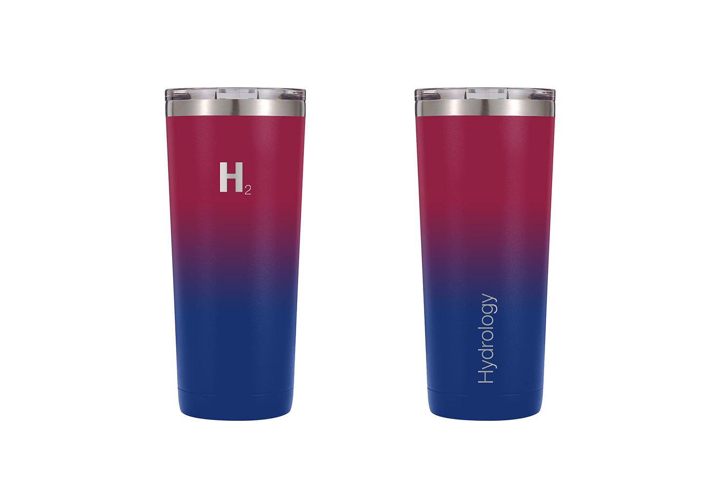 H2 HYDROLOGY Classic Tumbler | Tumbler With Lid and Four Straws | Double Wall Vacuum Insulated & Stainless Steel Water Tumbler | Anti-Slip Tumbler for Coffee, Water, Tea (24 oz, Man of Steel)
