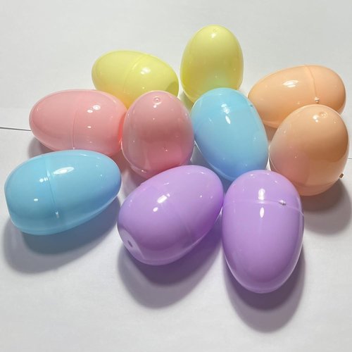Higoala Pastel Color Easter Eggs， 48 Piece Colorful Plastic Easter Eggs，Plastic Eggs Fillable Empty for Gift Baskets or Egg Hunt
