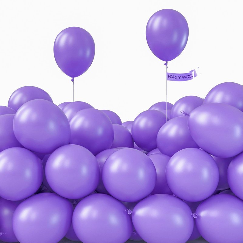 PartyWoo Purple Balloons 100 pcs 5 Inch Purple Latex Balloons for Birthday Baby Shower Anniversary Engagement Wedding Princess Bachelorette Bridal Shower Butterfly Party Decorations Purple-Y15