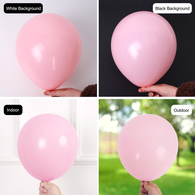 RUBFAC Baby Pink and Hot Pink Balloons 129pcs Different Sizes Pack of 18 12 10 5 Inch, Latex Magenta Pastel Pink Balloon Garland Arch Kit for Birthday Wedding Anniversary Baby Shower Princess Theme