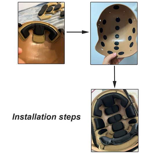 Tactical Airsoft Helmet Memory Foam Pad Padding Protective Mat Kits