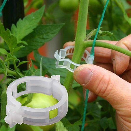 Skiennix Plant Support Clips - 100PCS Garden Clips for Tomatoes, Vines & Twine - Durable Fastening Tools