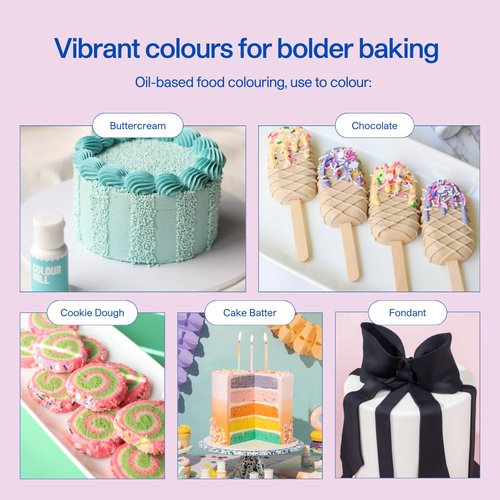 Colour Mill Oil-Based Food Coloring, 20 Milliliters (Assorted Pinks - Valentine's Set)