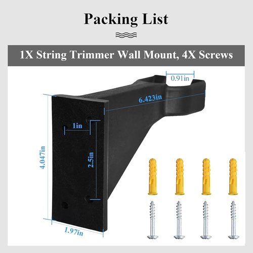EGO Power | Premium Heavy-Duty Wall Hanging Holder for Garden Tools - Holds Up to 250lbs, 4-Hole Design