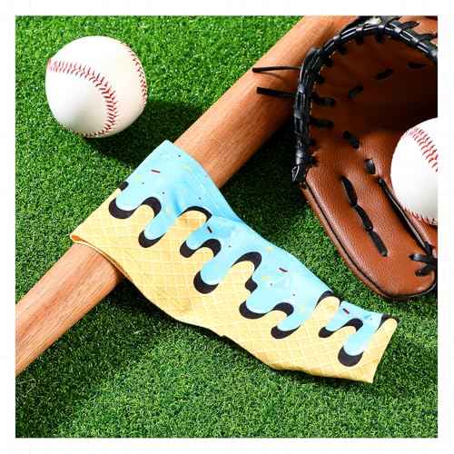 Ice Cream Headband Baseball Athletic Sweatband Moisture Wicking Workout Hairband Breathable Soft Elastic Sweatband for Men Women Keeps Head Fresh Clean Suitable Sizes Teenagers Adults