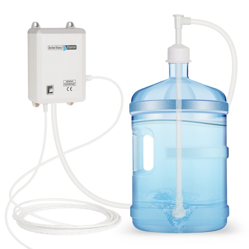 TDRRICH Bottled Water Dispensing Pump System Single-Tube, Drinking Electric Water Pump for 5 Gallon Flow Rate 2L Power 30W Pressure Value 60PSI for Homes Offices Bars Restaurants