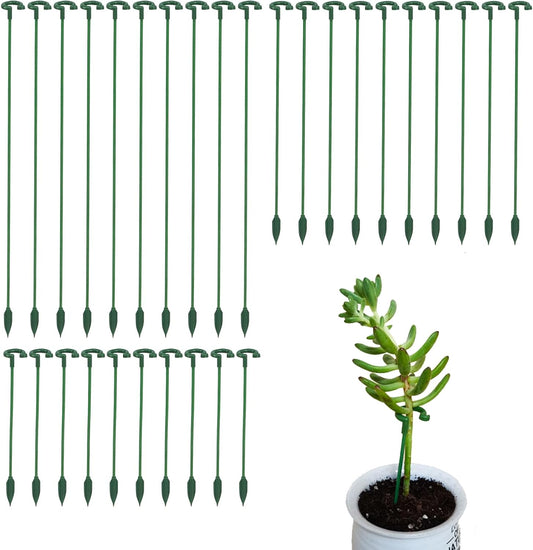 Small Plant Stakes by [Brand Name] - Pack of 30 Indoor Plant Support Stakes | 3 Sizes for Orchids, Roses & Succulents