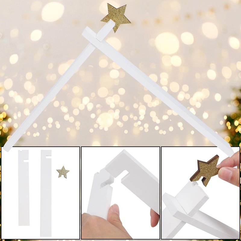 Juegoal Christmas Nativity Sets, Set of 11 White Mini Nativity Scene Resin Figurines, Xmas Holy Family Table Ornaments, Religious Holiday Collection Gifts, Baby Jesus Nativity Mantle Shelf Decor