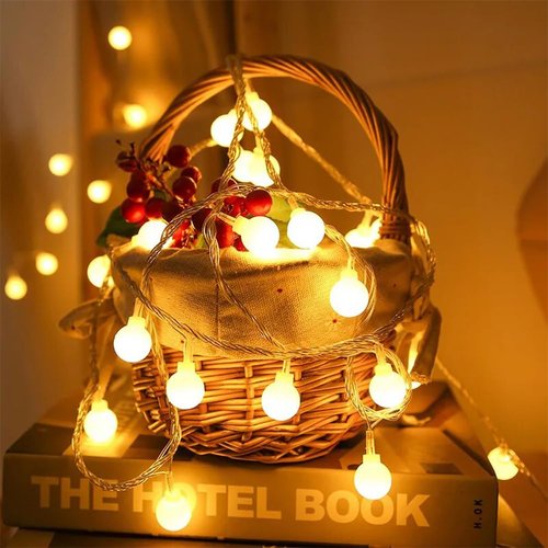 Dailyart Globe String Lights, 200Led 75FT Waterproof Fairy Lights Plug in 8 Modes with Remote Control, Brightness Adjustable &Timing String Lights Indoor Outdoor, Fairy Lights for Bedroom, Warm White