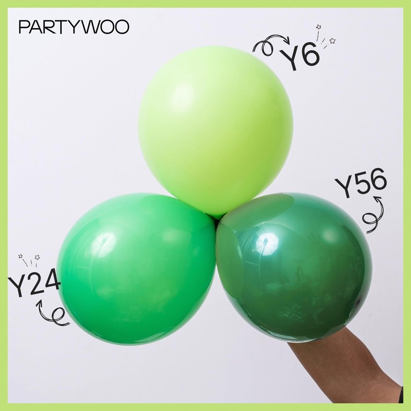 PartyWoo Lime Green Balloons 100pcs 5 Inch Light Green Latex Helium Balloons for Graduation Wedding Baby Shower Anniversary Birthday Dinosaur Jungle Golf Football Theme Party Decorations Green-Y6