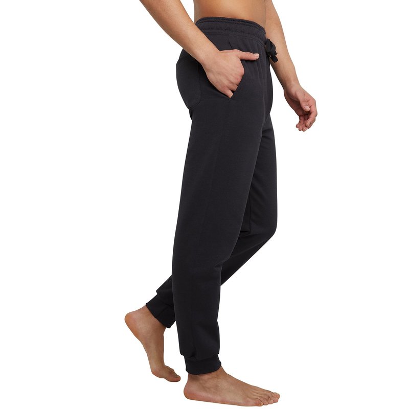 Hanes Men's Jogger Sweatpant with Pockets, Black, Large