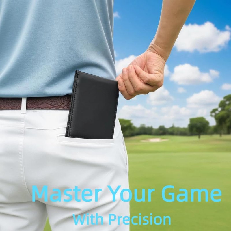 UDPARSCO Golf Scorecard Holder & Yardage Book Cover – Premium Vegan Leather Golf Accessories Case | Ultra-Slim Waterproof Keeper with Pencil Holder | Fits Standard USGA Cards & Yardage Books