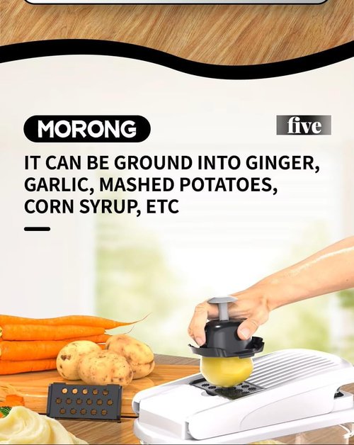 DOSTDR Premium Vegetable Chopper - Versatile Mandoline Slicer & Food Cutter | White & Black