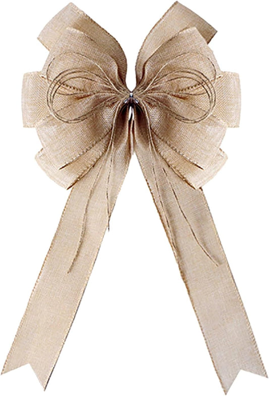 Jute Burlap Wreaths by [Brand Name] - Large Door Bows for Christmas, Weddings & Holiday Decor