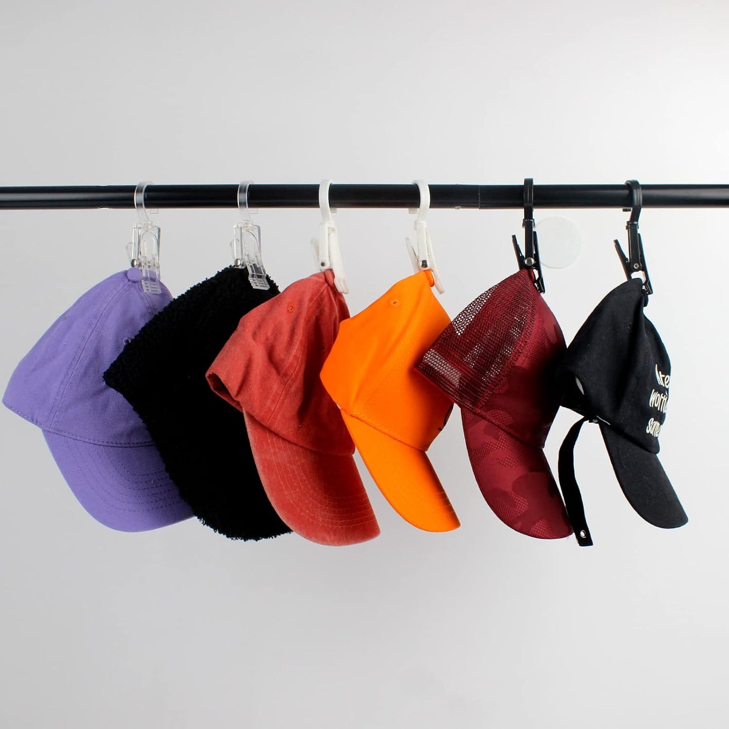 VinBee 20 PCS Laundry Hooks - Super Strong Plastic Clips for Home & Travel | 4.3 Inches (Black)
