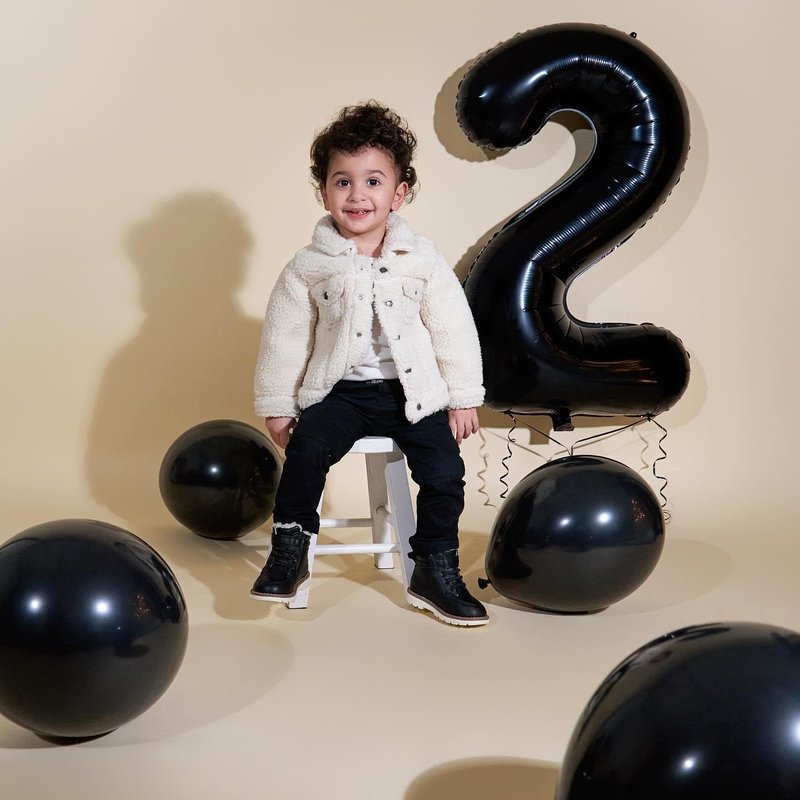 Black Number 17 Balloon 40 inch, 17 Number Balloons, 17th Black Birthday Decorations, 17 Year Old Girls Boys Party Supplies