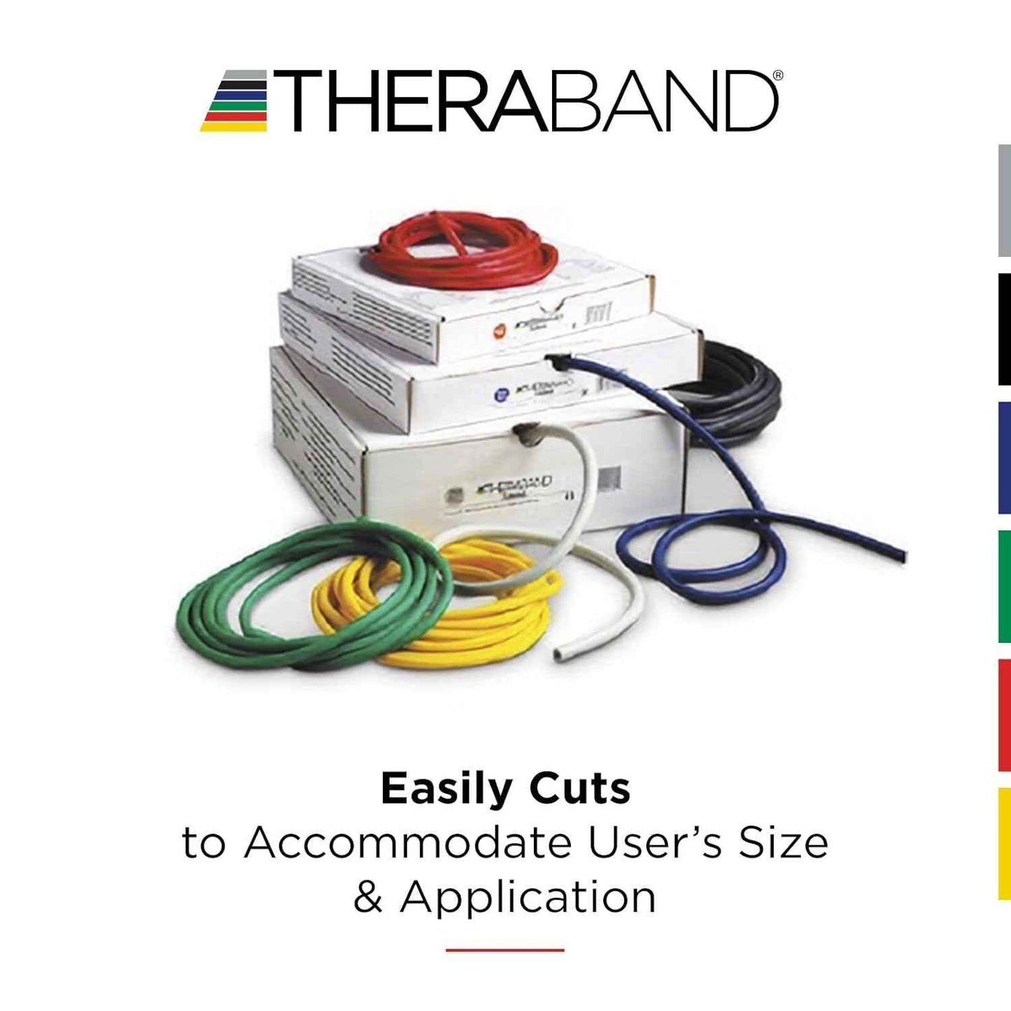 THERABAND Professional Resistance Tubes - Heavy Duty Latex Elastic for Therapy & Workouts, 50 Inch, Black