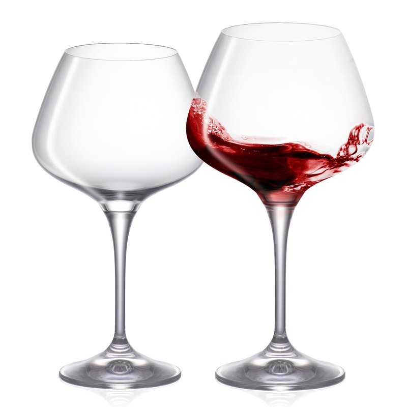 KAMMAK Wine Glasses Set of 2, 20 oz Hand Blown Crystal Bordeaux Wine Glasses, Thin Rim & Long Stem, Perfect for Red & White, Daily Use, Wedding Anniversary or Birthday Gift with Gift Box, Rebecca