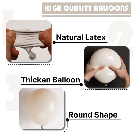 PartyWoo White Balloons 140 pcs Different Sizes of 18 12 10 5 Inch White Sand Balloons Arch Kit Garland for Wedding Baby Shower Birthday Bridal Shower Graduation Engagement Party Decorations White-F12
