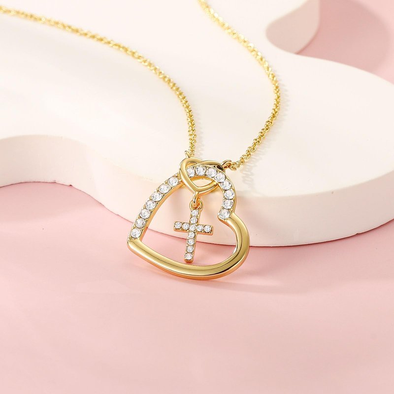 ESPVO 7 Year Old Girl Birthday Gift Happy 7th Seven Yr Cross Heart Necklace Jewelry Presents Stuff Decorations for Girls