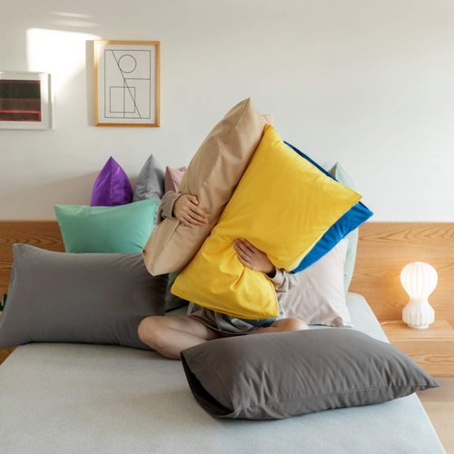 FLXXIE Body Pillow Cover - Super Soft Microfiber 20x54 Pillowcase | Envelope Closure, Stain Resistant, Yellow