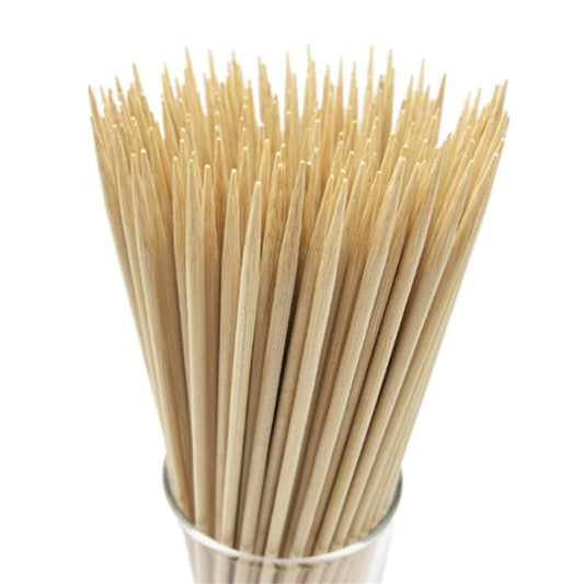 6" Natural Bamboo Skewers for BBQ，Appetiser，Fruit，Cocktail，Kabob，Chocolate Fountain，Grilling，Barbecue，Kitchen，Crafting and Party. Φ=4mm, More Size Choices 8"/10"/12"/14"/16"/17.5"/30"/36"(1000 PCS)