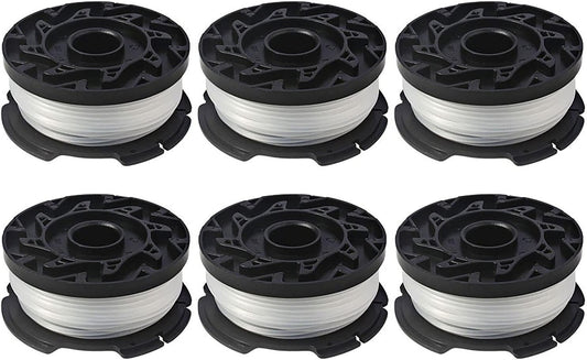 THTEN AF-100 String Trimmer Spool - 30ft 0.065" Refills for Black and Decker Models | 6 Pack