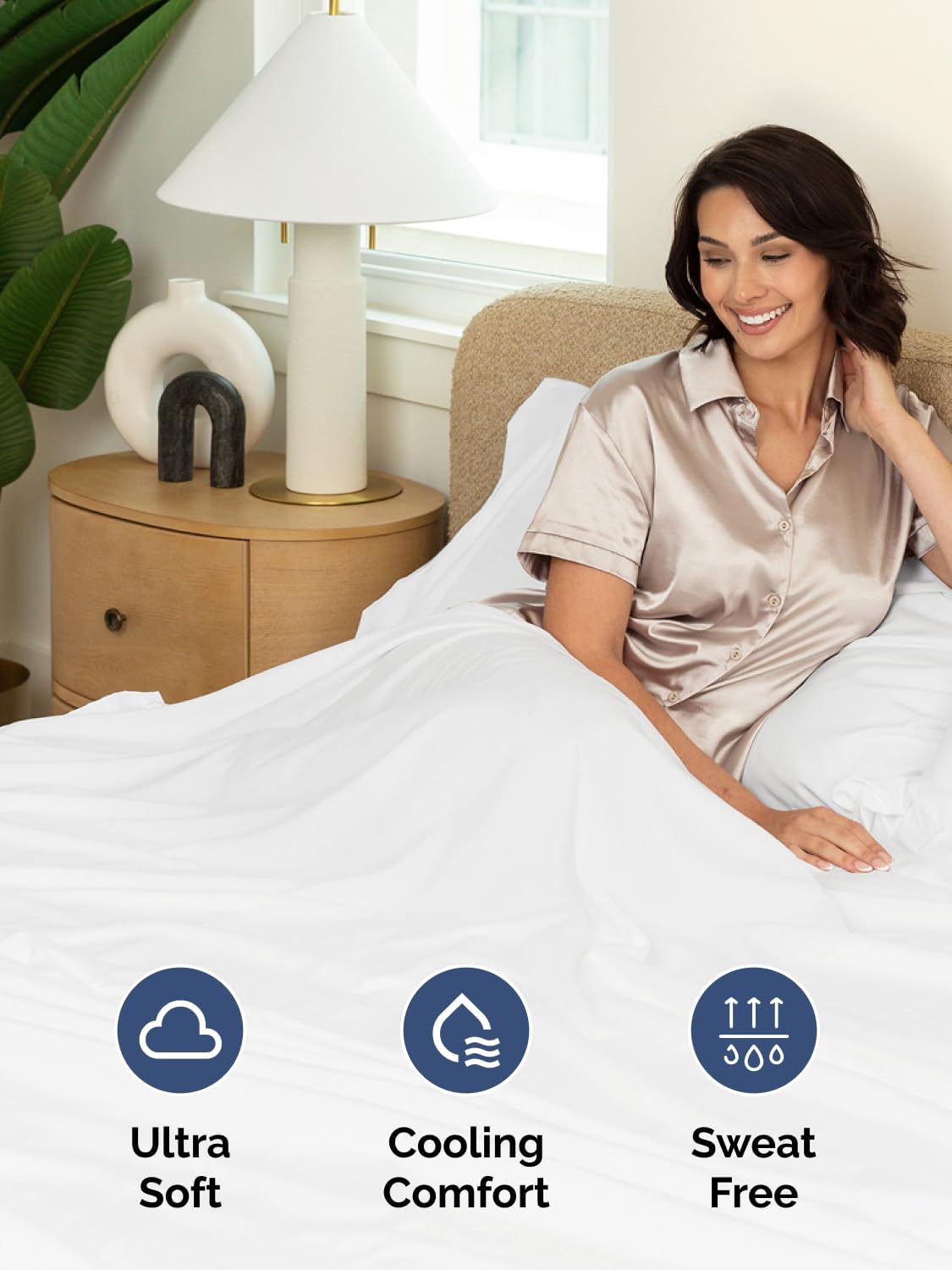 Regine Switzerland Extra Deep Queen Fitted Sheet - Ultra Soft, Wrinkle-Free - Fits 18-24 Inch Mattresses - Easy-Care & Breathable - White