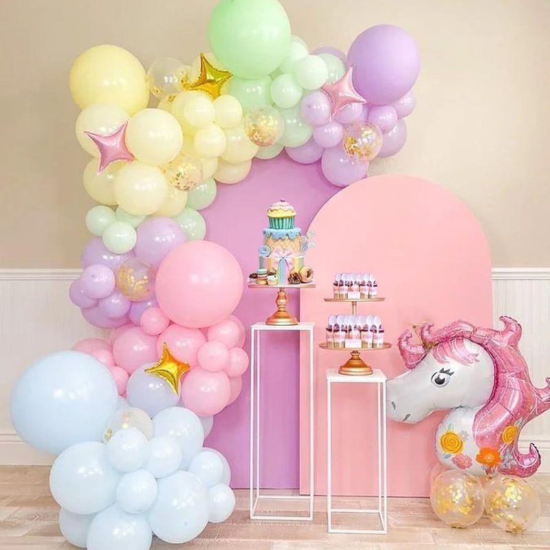 Pastel Balloons, Pastel Birthday Balloons 50pcs 12 inch Macaron Latex Party Balloon for Easter Birthday Bridal Shower Rainbow Party Anniversary Party Decorations