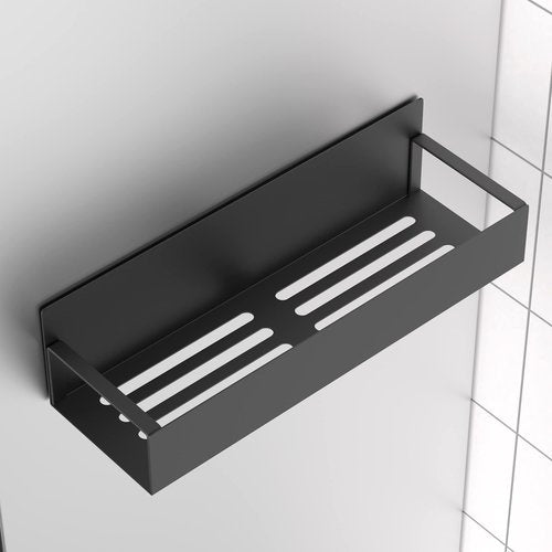 HuggieGems Metal 4 Pack Magnetic Spice Storage Rack Organizer for Refrigerator and Oven, Black Fridge Organizers and Storage