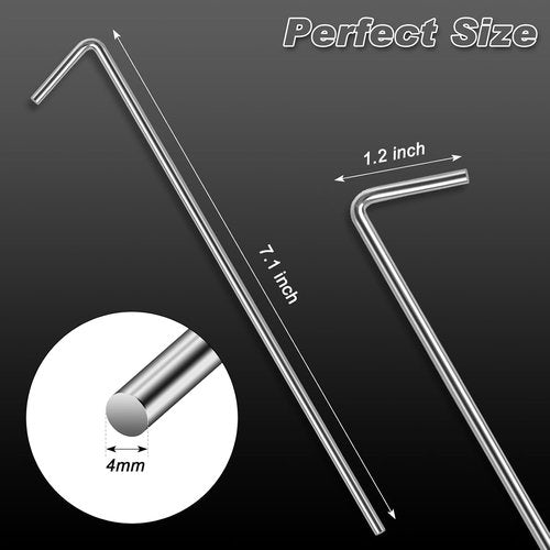 Feed Garden 7-Inch Heavy-Duty Tent Stakes - 18 Pack Metal Pegs for Outdoor Decor & Camping