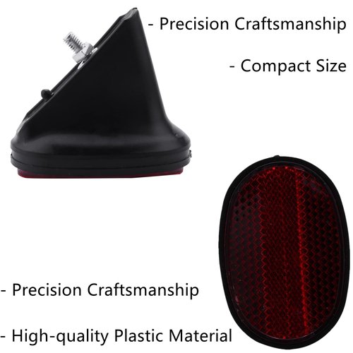FJYXCHENXM Bicycle Rear Rack Reflector, 2 Pcs Bike Reflectors Bicycle Rear Tail Reflector Red Front Reflective Rear Warning Light Bicycle Accessories Plastic Housing Reflective Accessorie for Bike